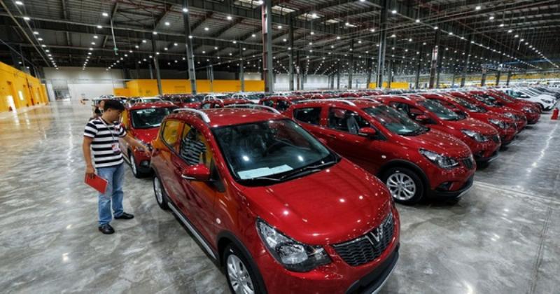 Aerial view of VinFast’s highly automated electric vehicle production plant in Hai Phong, Vietnam.